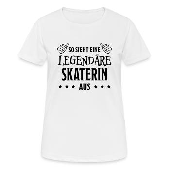 Skaterin Lustiger Spruch Skating Sprüche Geschenk - Frauen T-Shirt atmungsaktiv - Weiß - Vorne - AI Model Female 172 dark (172cm)