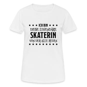Skaterin Lustiger Spruch Skating Sprüche Geschenk - Frauen T-Shirt atmungsaktiv - Weiß - Vorne - AI Model Female 172 dark (172cm)