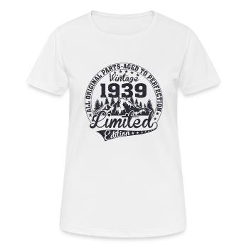 Vintage 1939 Alle Originalstücke Retro Geschenk - Frauen T-Shirt atmungsaktiv - Weiß - Vorne - AI Model Female 172 dark (172cm)