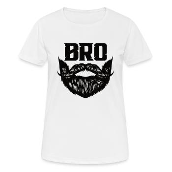 Vollbart und Bartträger Barthaare Schnauzbart - Frauen T-Shirt atmungsaktiv - Weiß - Vorne - AI Model Female 172 dark (172cm)