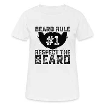 Vollbart und Bartträger Barthaare Schnauzbart - Frauen T-Shirt atmungsaktiv - Weiß - Vorne - AI Model Female 172 dark (172cm)