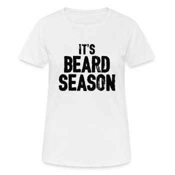 Vollbart und Bartträger Barthaare Schnauzbart - Frauen T-Shirt atmungsaktiv - Weiß - Vorne - AI Model Female 172 dark (172cm)