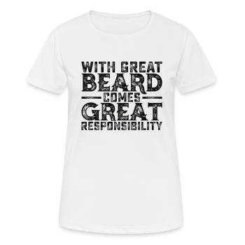Vollbart und Bartträger Barthaare Schnauzbart - Frauen T-Shirt atmungsaktiv - Weiß - Vorne - AI Model Female 172 dark (172cm)