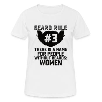 Vollbart und Bartträger Barthaare Schnauzbart - Frauen T-Shirt atmungsaktiv - Weiß - Vorne - AI Model Female 172 dark (172cm)