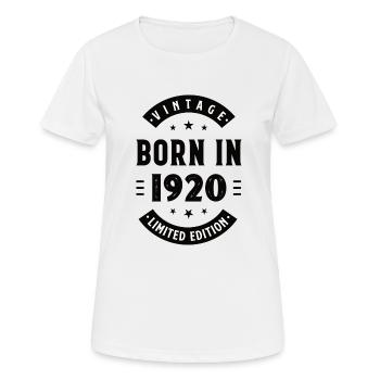 1920 - Jahrgang 1920 - Fantastisch seit 1920 - Frauen T-Shirt atmungsaktiv - Weiß - Vorne - AI Model Female 172 dark (172cm)