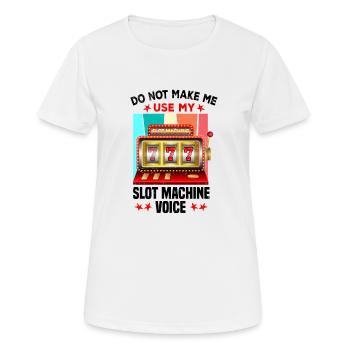 Casino Gambling Slot Machine à sous Jeu de cartes - T-shirt respirant Femme - blanc - Devant - AI Model Female 172 dark (172cm)