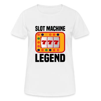 Casino Gambling Slot Machine à sous Jeu de cartes - T-shirt respirant Femme - blanc - Devant - AI Model Female 172 dark (172cm)