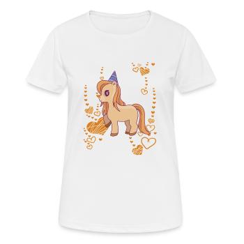 Bébé Équitation Enfants Pony Horse Écurie - T-shirt respirant Femme - blanc - Devant - AI Model Female 172 dark (172cm)