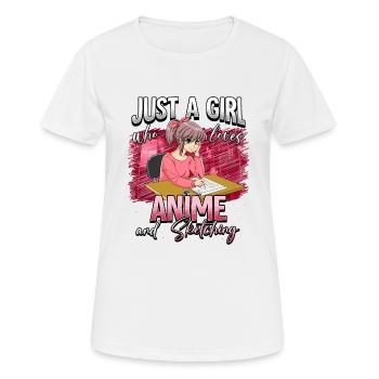Anime Otaku Weeb - T-shirt respirant Femme - blanc - Devant - AI Model Female 172 dark (172cm)