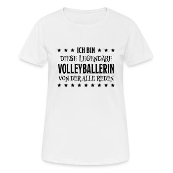 Volleyballerin Spruch Fun Beachvolleyball Geschenk - Frauen T-Shirt atmungsaktiv - Weiß - Vorne - AI Model Female 172 dark (172cm)