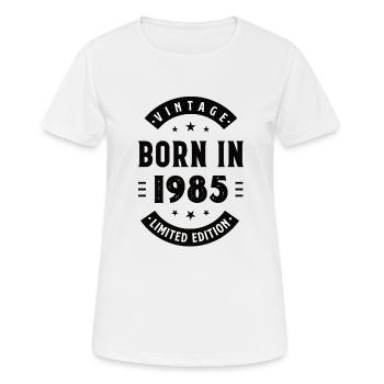 1985 - Year of construction 1985 - Born 1985 - Women's Breathable T-Shirt - white - Front - AI Model Female 172 dark (172cm)