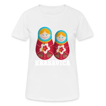 Matryoschka Krasavica Babuschka Russin Geschenk - Frauen T-Shirt atmungsaktiv - Weiß - Vorne - AI Model Female 172 dark (172cm)