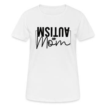 Autisme Mère Fille Fils Parents autistes Enfant - T-shirt respirant Femme - blanc - Devant - AI Model Female 172 dark (172cm)