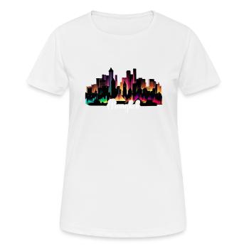 Bangkok Thaïlande Voyage thaïlandais Bangkok tenue. - T-shirt respirant Femme - blanc - Devant - AI Model Female 172 dark (172cm)