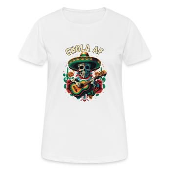 Chola AF Mexican American Pride Latin American - Women's Breathable T-Shirt - white - Front - AI Model Female 172 dark (172cm)