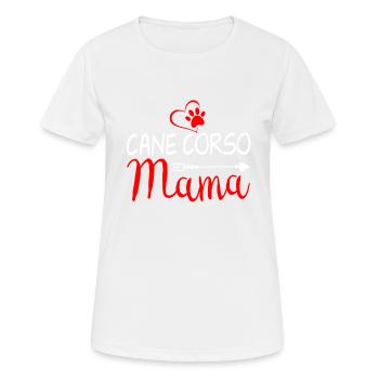 Cane Corso Mama - T-shirt respirant Femme - blanc - Devant - AI Model Female 172 dark (172cm)