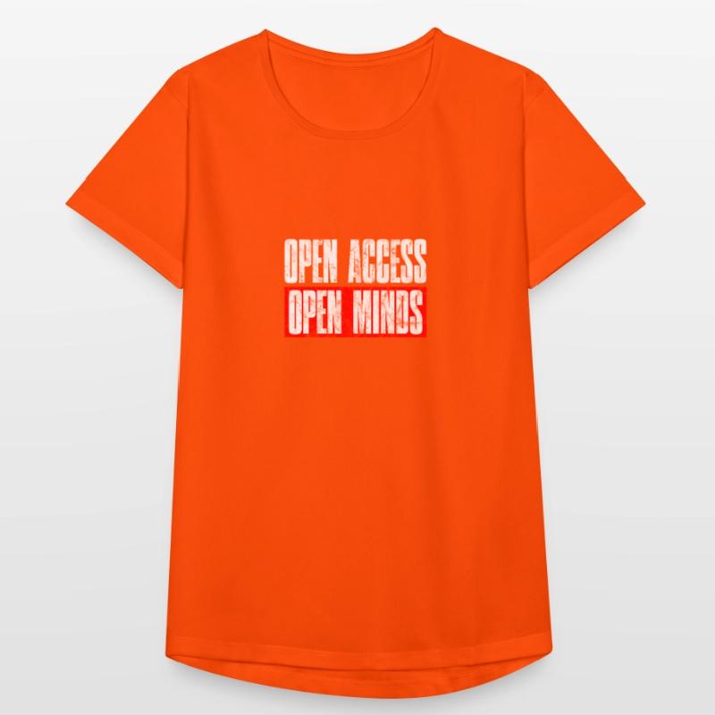Open Access Open Mind for Hacker and Coder Frauen T-Shirt atmungsaktiv