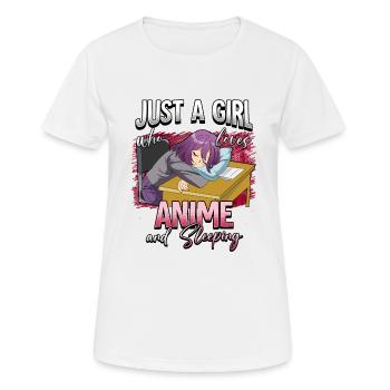 Anime Otaku Weeb - T-shirt respirant Femme - blanc - Devant - AI Model Female 172 dark (172cm)