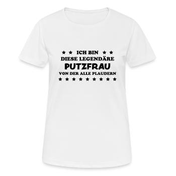 Putzfrau Haushalt Spruch Reinigungskraft Geschenk - Frauen T-Shirt atmungsaktiv - Weiß - Vorne - AI Model Female 172 dark (172cm)