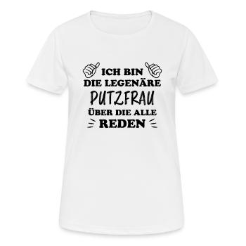 Putzfrau Haushalt Spruch Reinigungskraft Geschenk - Frauen T-Shirt atmungsaktiv - Weiß - Vorne - AI Model Female 172 dark (172cm)