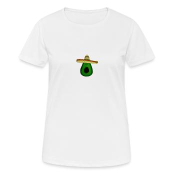 Mexican avocado with sombrero - Women's Breathable T-Shirt - white - Front - AI Model Female 172 dark (172cm)