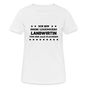 Landwirtin Witz Spruch Traktor Landwirtin Geschenk - Frauen T-Shirt atmungsaktiv - Weiß - Vorne - AI Model Female 172 dark (172cm)