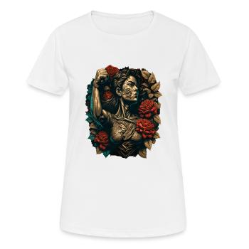 Strong Woman Mother Roses Mother's Day Gift - Women's Breathable T-Shirt - white - Front - AI Model Female 172 dark (172cm)