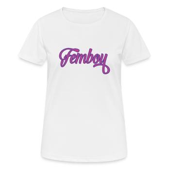 Femboy Cross Dressing - Frauen T-Shirt atmungsaktiv - Weiß - Vorne - AI Model Female 172 dark (172cm)