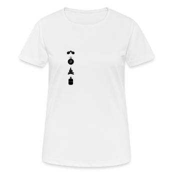 Camping Camping Campfire - Women's Breathable T-Shirt - white - Front - AI Model Female 172 dark (172cm)