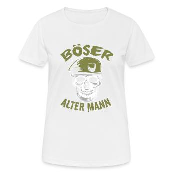 Böser Alter Mann Totenkopf Camouflage Opa - Frauen T-Shirt atmungsaktiv - Weiß - Vorne - AI Model Female 172 dark (172cm)