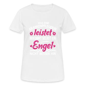 Geschenk Pflegerin Pflege Krankenpflegerin - Frauen T-Shirt atmungsaktiv - Weiß - Vorne - AI Model Female 172 dark (172cm)