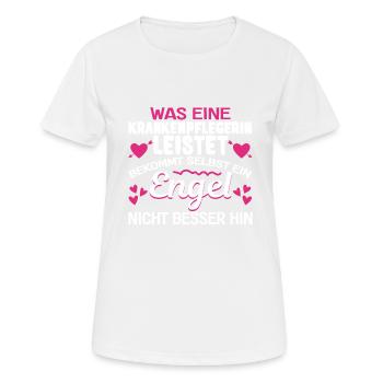 Krankenpflegerin Krankenpflege Krankenschwester - Frauen T-Shirt atmungsaktiv - Weiß - Vorne - AI Model Female 172 dark (172cm)