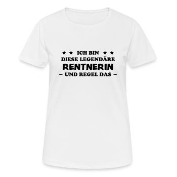 Rentnerin Lustig Spruch Ruhestand Rentner Geschenk - Frauen T-Shirt atmungsaktiv - Weiß - Vorne - AI Model Female 172 dark (172cm)