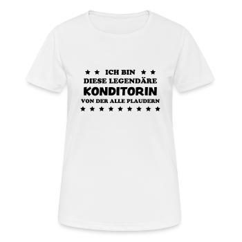 Konditorin Spruch Torte Backen Konditorin Geschenk - Frauen T-Shirt atmungsaktiv - Weiß - Vorne - AI Model Female 172 dark (172cm)