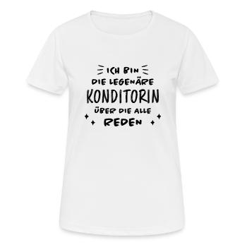 Konditorin Spruch Torte Backen Konditorin Geschenk - Frauen T-Shirt atmungsaktiv - Weiß - Vorne - AI Model Female 172 dark (172cm)