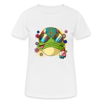 60s 70s Costume Groovy Hippie - Women's Breathable T-Shirt - white - Front - AI Model Female 172 dark (172cm)