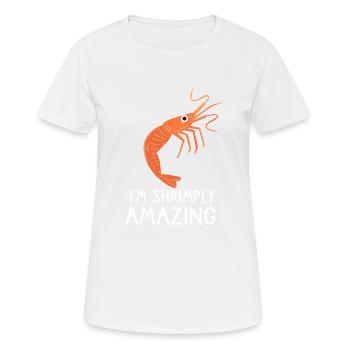 Crevettes Éleveur de crevettes Crevettes Homard Dicton - T-shirt respirant Femme - blanc - Devant - AI Model Female 172 dark (172cm)