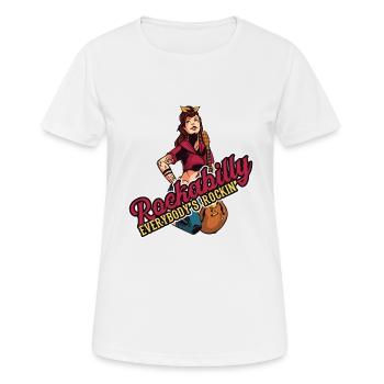 Rockabilly Rocknroll Musique Rock Hardrock - T-shirt respirant Femme - blanc - Devant - AI Model Female 172 dark (172cm)