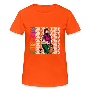 Rockabilly Rocknroll Music Rock Hardrock - Women's Breathable T-Shirt - neon orange - Front - AI Model Female 172 dark (172cm)
