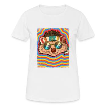 Hippie Igel Psychedelisch Trippy - Frauen T-Shirt atmungsaktiv - Weiß - Vorne - AI Model Female 172 dark (172cm)