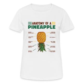 Anatomy of a Pineapple Upside Down Pineapple - Women's Breathable T-Shirt - white - Front - AI Model Female 172 dark (172cm)