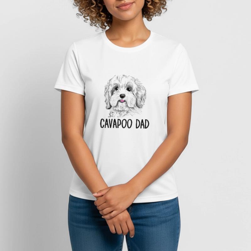 cavapoo dad, cavapoo Frauen T-Shirt atmungsaktiv