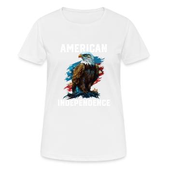 American Independence American Bald Eagle 4th of - Frauen T-Shirt atmungsaktiv - Weiß - Vorne - AI Model Female 172 dark (172cm)