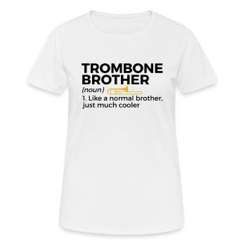 Trombone Musicien Brass Band - T-shirt respirant Femme - blanc - Devant - AI Model Female 172 dark (172cm)