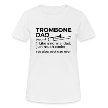 Trombone Musicien Brass Band - T-shirt respirant Femme - blanc - Devant - AI Model Female 172 dark (172cm)