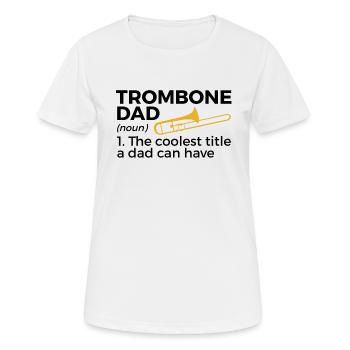Trombone Musicien Brass Band - T-shirt respirant Femme - blanc - Devant - AI Model Female 172 dark (172cm)
