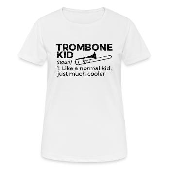 Trombone Musicien Brass Band - T-shirt respirant Femme - blanc - Devant - AI Model Female 172 dark (172cm)