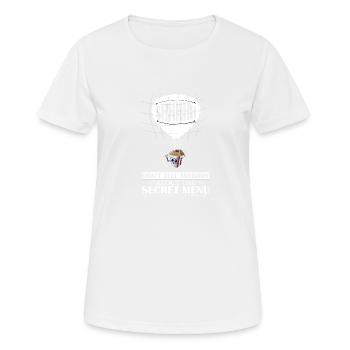 Secret Menu Don't Tell Anybody Spy Balloon Food - Frauen T-Shirt atmungsaktiv - Weiß - Vorne - AI Model Female 172 dark (172cm)