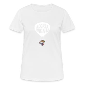 Secret Menu Deliverd By Chinese Spy Balloon - Frauen T-Shirt atmungsaktiv - Weiß - Vorne - AI Model Female 172 dark (172cm)