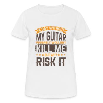 Gitarre Musik Gitarisst Gitarren Spruch - Frauen T-Shirt atmungsaktiv - Weiß - Vorne - AI Model Female 172 dark (172cm)